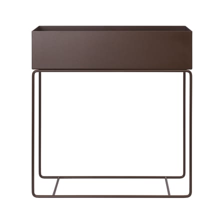 Pflanzgefäß mit Gestell Plant Box metall braun / Ablage - B 60 x H 65 cm x Prof. 25 cm - Ferm Living