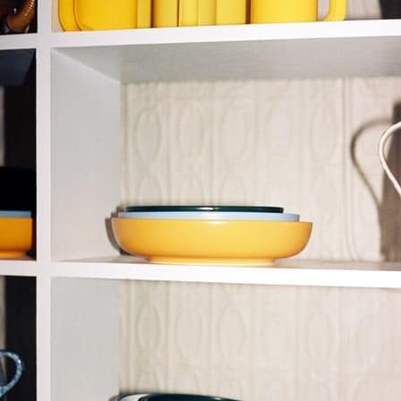 Plat Sobremesa Large céramique jaune / Ø 25 x H 5 cm - Hay