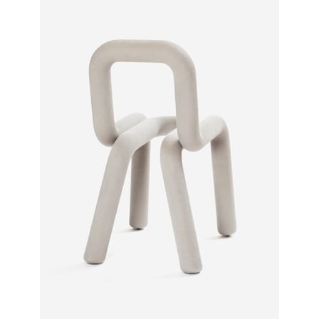 Sedia imbottita Bold Sparkling tessuto grigio / Tessuto con paillettes - Moustache