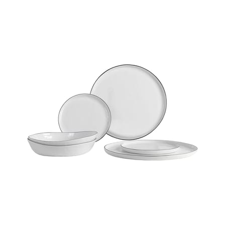 Set vaisselle Salt céramique blanc / 2 personnes - 6 pièces - BROSTE COPENHAGEN