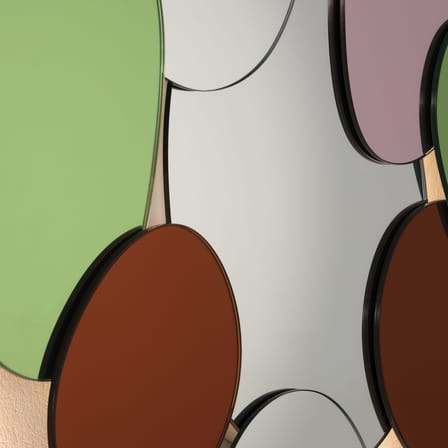 Specchio murale Bouquet vetro multicolore / 130 x 105 cm - Glas Italia