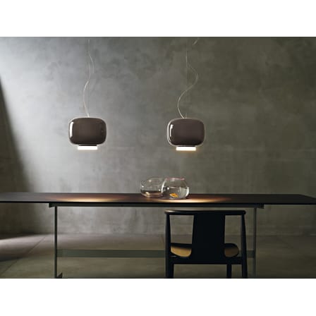 Suspension Chouchin verre gris n°3 / Ø 30 x H 25 cm - Foscarini