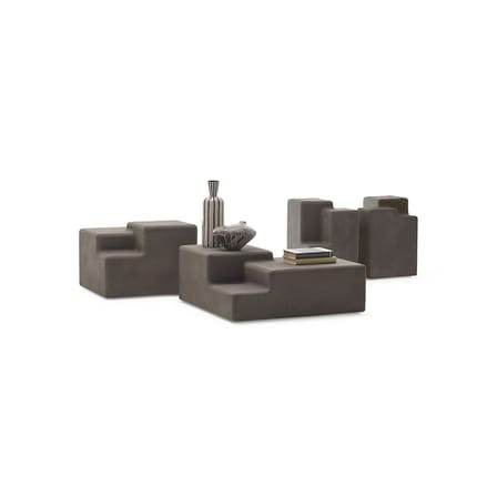 Table basse Matrix / 52 x 52 x H 38 cm - Béton - Mogg