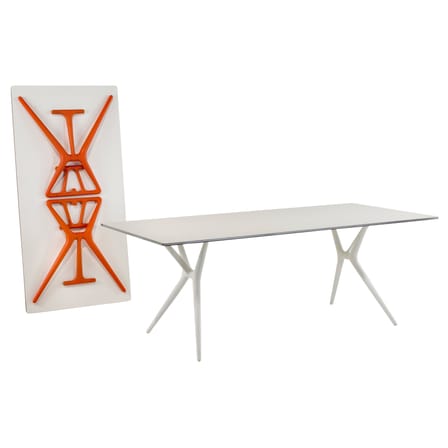 Table pliante Spoon  / Bureau - 160 x 80 cm / Aluminium finition laminé - Kartell