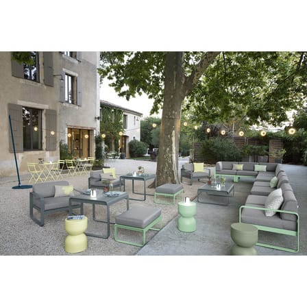 Table rectangulaire Bellevie métal beige / 74 x 80 cm - Fermob