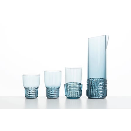 Verre Trama Small plastique bleu / H 11 cm - Kartell