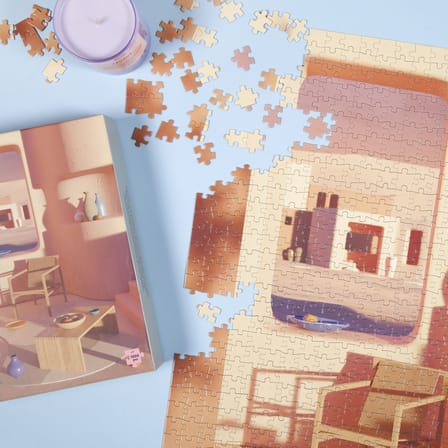 Puzzle Adobe Interior papier rose / 1000 pièces / Seconde vie - Slowdown Studio