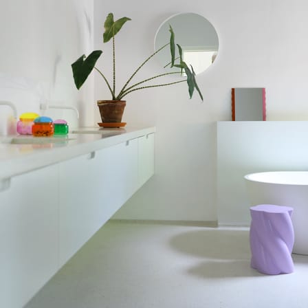 Boîte Puffy verre multicolore / Ø 9.5 x H 8 cm - & klevering