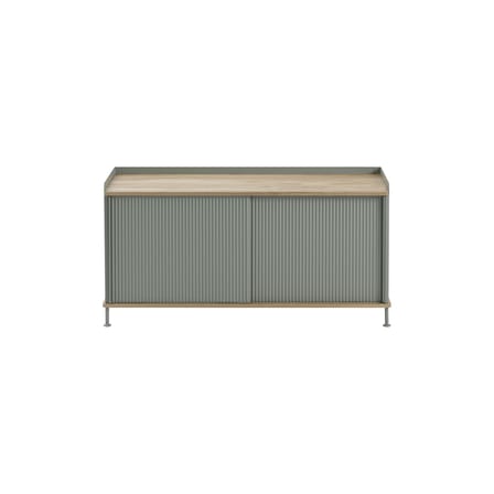 Buffet Enfold métal vert / L 124 x P 45 x H 63 cm - Muuto