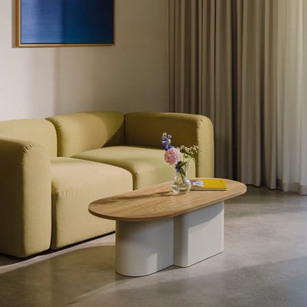Looi Coffee table natural wood / 115 x 50 x H 37 cm - NOO.MA