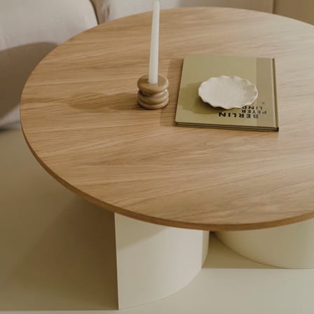 Couchtisch Gavo holz natur / Ø 95 x H 44 cm - NOO.MA