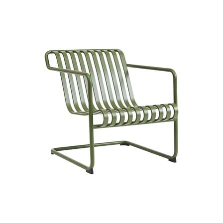 Fauteuil bas Palissade Cantilever Lounge métal vert - Hay