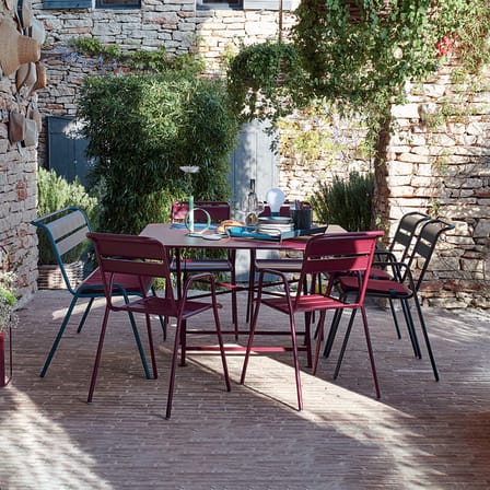 Fauteuil bridge empilable Monceau métal jaune / L 52 cm - Fermob