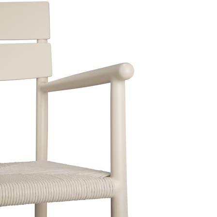 Fauteuil de repas Elin métal beige / Assise corde - Ethnicraft