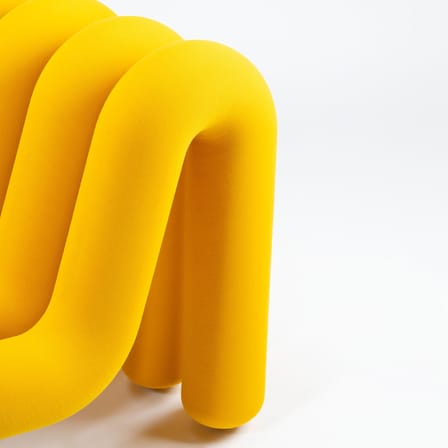 Fauteuil rembourré Extra Bold Sofa tissu jaune / Canapé modulable - L 72 cm (4 tubes) - Moustache