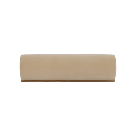 Gepolsterte Bank Galerie Vivienne textil beige holz natur / L 155 cm - Exklusiv - Lelièvre Paris