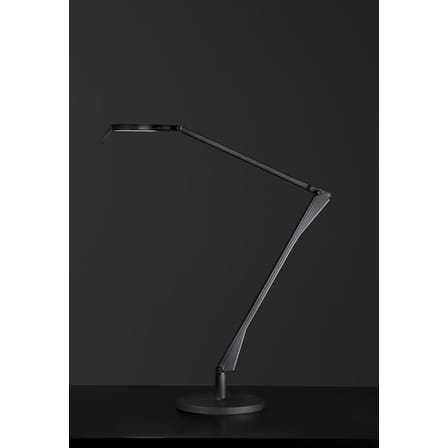 Lampe de table Aledin TEC LED plastique noir / LDiffuseur plat / Version mate - Kartell