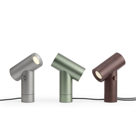 Lampe de table Beam métal noir / Double source lumineuse - Base rotative - H 26 cm - Muuto