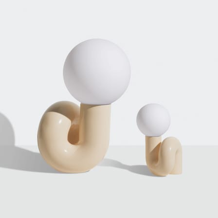 Lampe de table Neotenic Petite céramique beige / L 18 x H 26 cm - Petite Friture