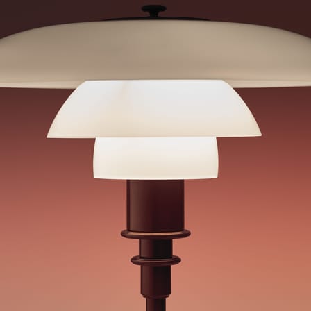 Lampe de table PH 2/1 bordeaux / Réédition 1927 - Louis Poulsen