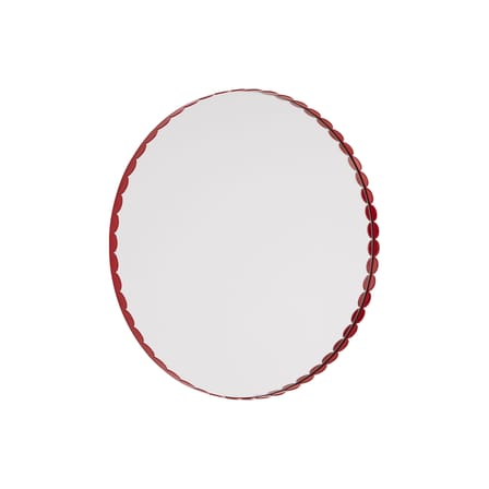 Miroir mural Arcs métal rouge / Ø 60 cm - Hay