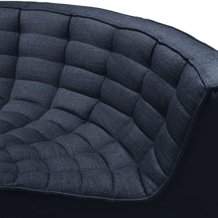 Ecksofa N701 textil grau / Abgerundetes Eckmodul 90° - B 120 cm / Recycelte Baumwolle - Ethnicraft
