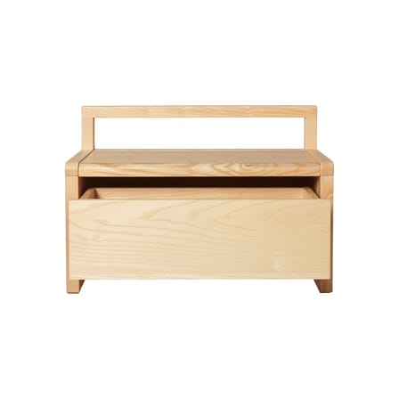 Panchina bimbi Little Architect legno naturale / Mobile contenitore con cassetto scorrevole - En&ls 60 cm - Ferm Living