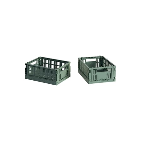 Lot de 2 paniers Colour Crate MINI plastique vert / 17 x 13 cm - Recyclé - Hay