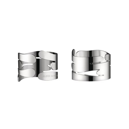 Set de 2 rond de serviette Bark Ring métal - Alessi