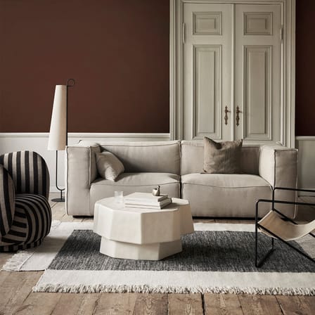 Counter Rug textile black / 200 x 300 cm - 100% hand-woven wool - Ferm Living