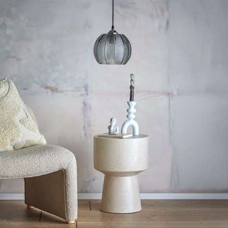 Sospensione Adar vetro grigio / Ø 22 cm - Vetro ruvido - Bloomingville