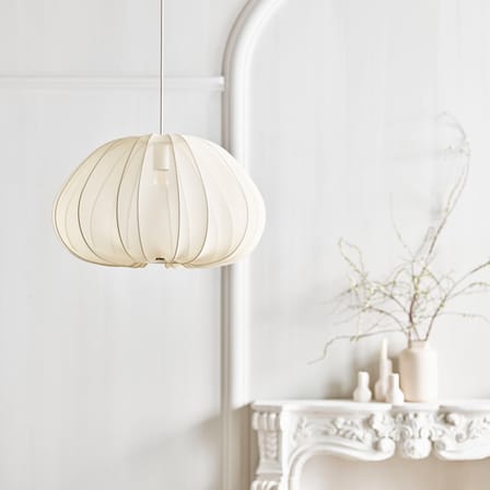 Suspension Balloon tissu beige / Résille translucide - Ø 49,5 x H 30 cm - Bolia