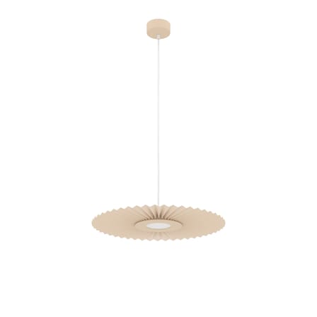 Suspension Carmen Small tissu beige / LED - Ø 50 cm - Hartô