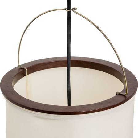 Suspension Silk Lantern beige / Soie naturelle - H 70 cm - Gubi