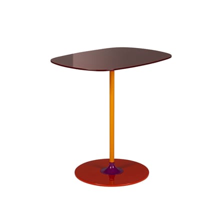 Table d'appoint Thierry verre rouge / 33 x 50 x H 50 cm - Verre - Kartell