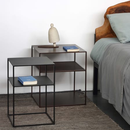 Table d'appoint Slim Irony Triplet métal noir / 31 x 31 x H 46 cm - Zeus