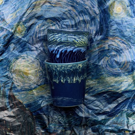 Tazzina da caffè 70s ceramics Van Gogh ceramica blu / Set di 2 - 23 cl - HK LIVING