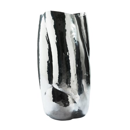 Cloud TALL Vase silver metal / Ø 21.5 x H 43.5 cm - Handmade - Tom Dixon