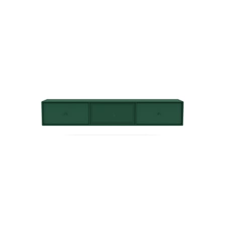 Octave V Wall-mounted TV unit wood green / W 138 x D 30 x H 24 cm - MONTANA