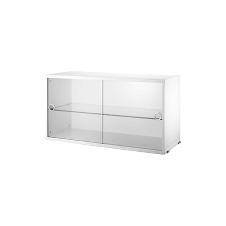 Caisson / Portes vitrées coulissantes - L 78 x P 30 x H 42 cm - String Furniture