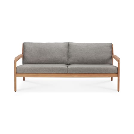 Canapé de jardin 2 places Jack Outdoor tissu bois marron beige / L 180 cm - Teck - Ethnicraft