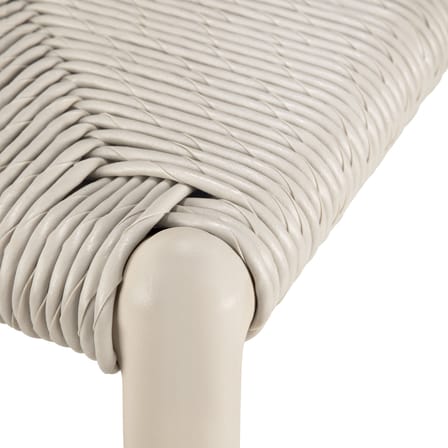 Chaise Elin métal beige / Assise corde - Ethnicraft