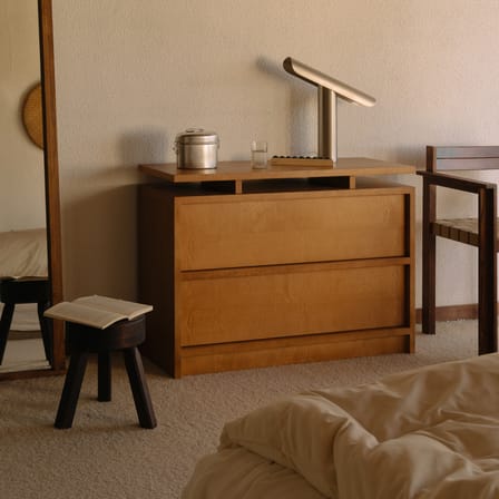 Commode Ratio bois naturel / L 100 x P 35 x H 70 - Frama 