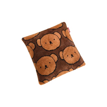 Square Teddy x Miffy Cushion textile brown / Soft-touch fabric - 50 x 50 cm - Fatboy