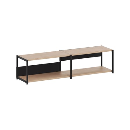 Console basse UNIT 1 métal noir / H 40 x L 164 cm - TIPTOE