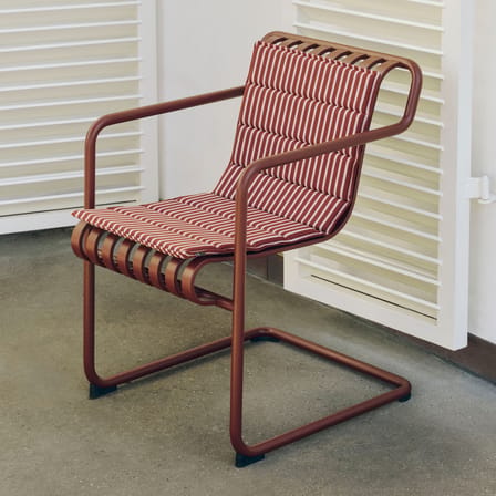 Fauteuil de repas Palissade Cantilever métal rouge / Large - Hay