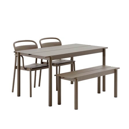 Fauteuil empilable Linear métal beige - Muuto