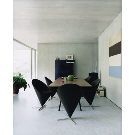 Fauteuil pivotant Cone Chair tissu rouge / By Verner Panton, 1958 - Vitra