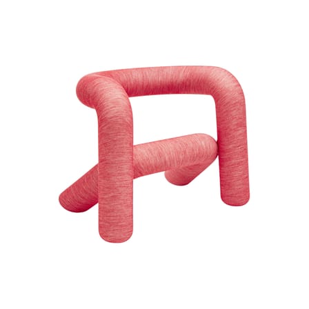 Fauteuil rembourré Extra Bold rouge / Tissu Kvadrat mélangé - Moustache