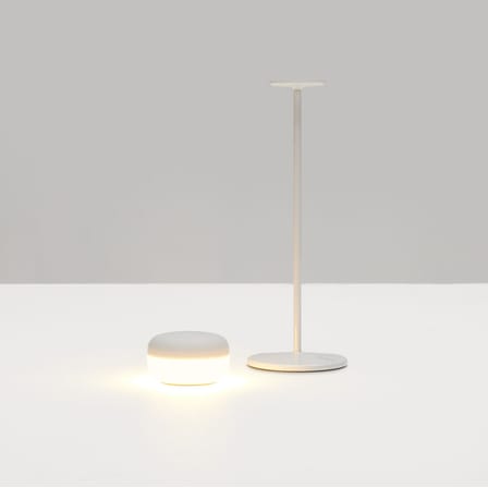Lampada da esterno ricaricabile senza fili Cheerio LED metallo bianco / Ø 8 x H 25,8 cm - Fatboy